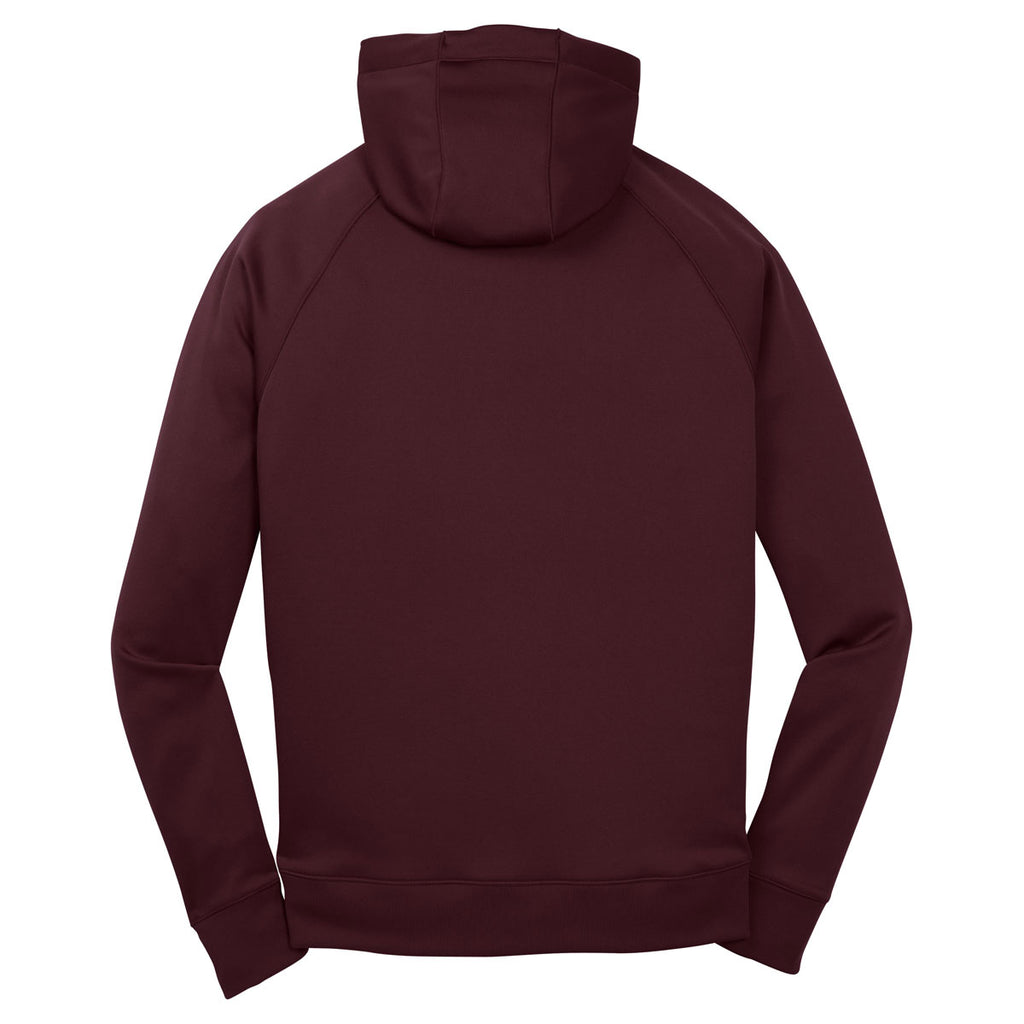Sport-Tek Men's Maroon Tech Fleece Hooded Sweatshirt