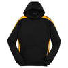 Sport-Tek Men's Black/ Gold Sleeve Stripe Pullover Hooded Sweatshirt
