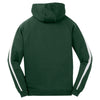 Sport-Tek Men's Forest Green/ White Sleeve Stripe Pullover Hooded Sweatshirt