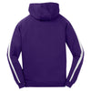 Sport-Tek Men's Purple/ White Sleeve Stripe Pullover Hooded Sweatshirt
