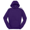 Sport-Tek Men's Purple/ White Sleeve Stripe Pullover Hooded Sweatshirt