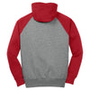 Sport-Tek Men's True Red/Vintage Heather Raglan Colorblock Pullover Hooded Sweatshirt