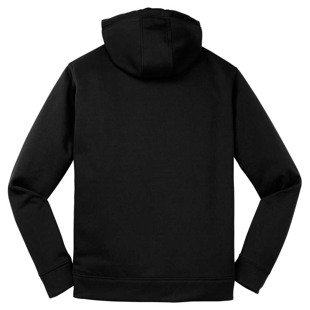 Sport-Tek Men's Black Repel Hooded Pullover