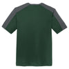 Sport-Tek Men's Forest Green/ Iron Grey PosiCharge Competitor Sleeve-Blocked Tee
