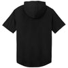 Sport-Tek Men's Black Triad Solid Posicharge Tri-Blend Wicking Short Sleeve Hoodie