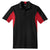Sport-Tek Men's Black/ True Red Side Blocked Micropique Sport-Wick Polo