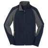 Sport-Tek Men's True Navy/Iron Grey Colorblock Soft Shell Jacket
