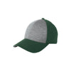 Sport-Tek Vintage Heather/Forest Green Jersey Front Cap
