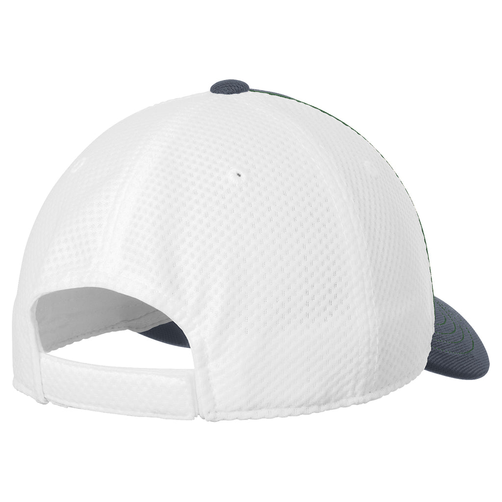 Sport-Tek Forest Green/Graphite/White Piped Mesh Back Cap
