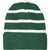 Sport-Tek Forest Green/White Striped Beanie with Solid Band
