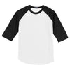Sport-Tek Men's White/Black Colorblock Raglan Jersey