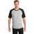 Sport-Tek Men's Heather Grey/ Black Short Sleeve Colorblock Raglan Jersey