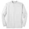 Sport-Tek Men's White Dry Zone Long Sleeve Raglan T-Shirt