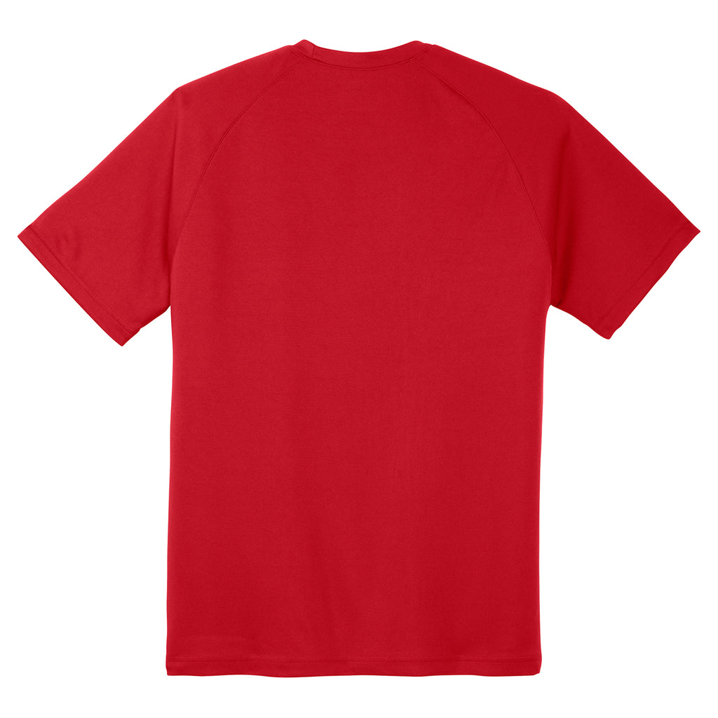 Sport-Tek Men's True Red Dry Zone Short Sleeve Raglan T-Shirt