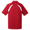 Sport-Tek Men's True Red/White Dry Zone Colorblock Raglan Polo