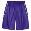 Sport-Tek Men's Purple PosiCharge Mesh Reversible Spliced Short