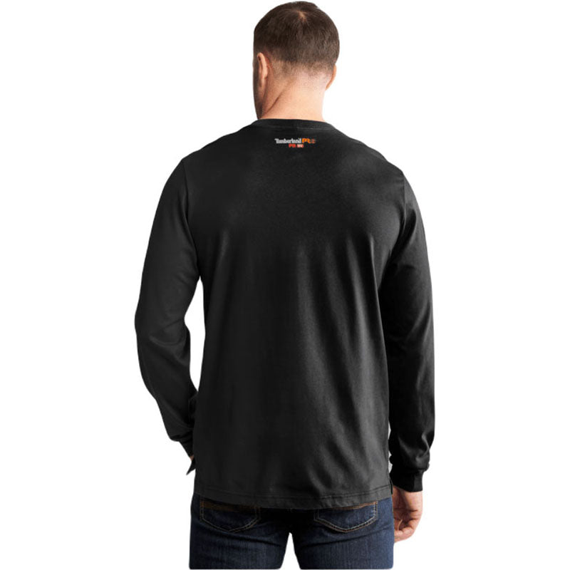 Timberland Men's Black Core Pocket Long Sleeve T-Shirt