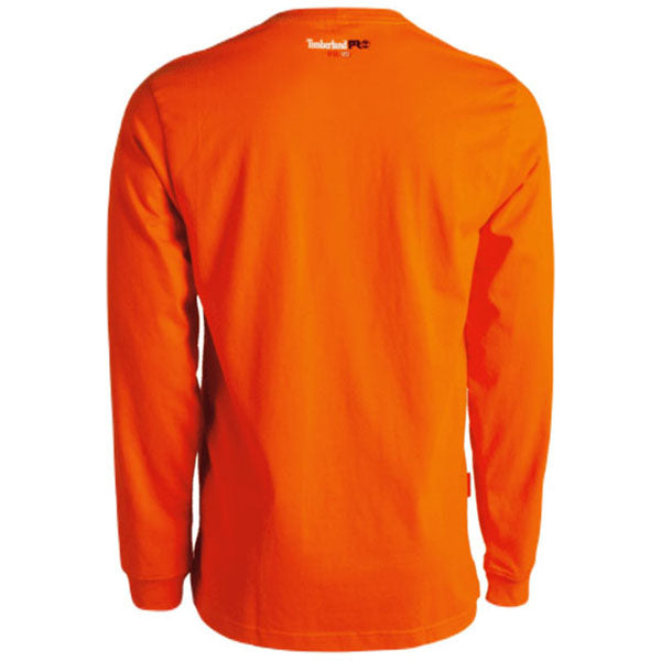 Timberland Men's Blaze Orange Core Pocket Long Sleeve T-Shirt