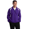 Sport-Tek Men's Purple/ White Tall Colorblock Raglan Jacket