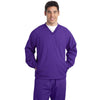 Sport-Tek Men's Purple Tall V-Neck Raglan Wind Shirt