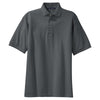 Port Authority Men's Steel Grey Tall Pique Knit Polo