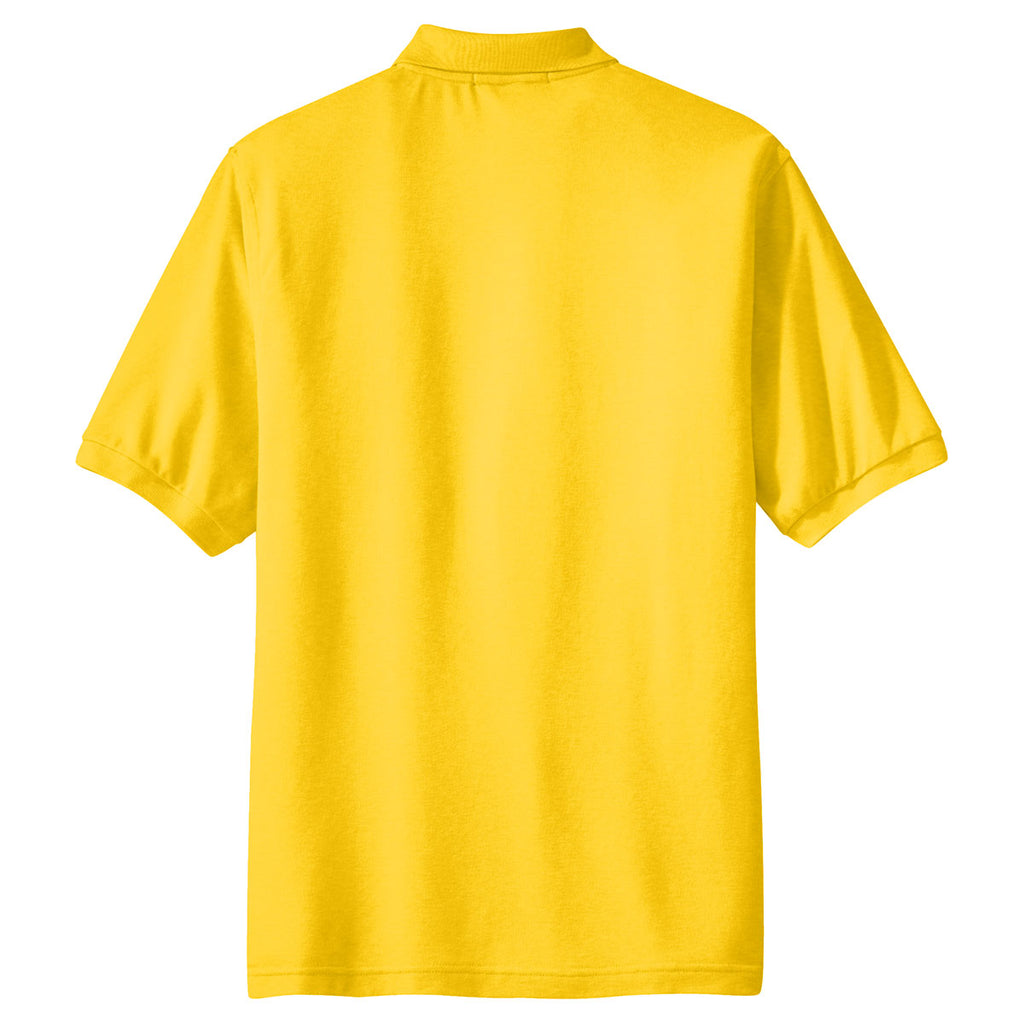 Port Authority Men's Sunflower Yellow Tall Silk Touch Polo