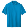 Port Authority Men's Turquoise Tall Silk Touch Polo