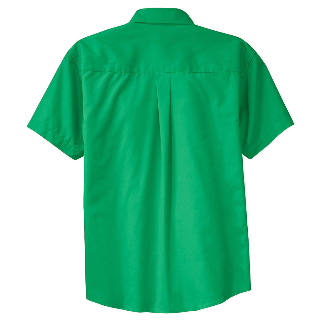 Port Authority Men's Court Green Tall Short Sleeve Easy Care Shirt