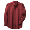 Port Authority Men's Bright Burgundy Tall Long Sleeve Twill Shirt