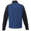 Elevate Men's Metro Blue Heather/Black Smoke Heather Vorlage Half Zip Knit Jacket