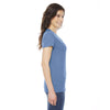 American Apparel Women's Athletic Blue Short-Sleeve Track T-Shirt