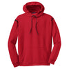 Sport-Tek Men's True Red/ Black Tall Tech Fleece Colorblock Hooded Sweatshirt