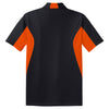 Sport-Tek Men's Black/ Deep Orange Tall Side Blocked Micropique Sport-Wick Polo