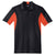 Sport-Tek Men's Black/ Deep Orange Tall Side Blocked Micropique Sport-Wick Polo