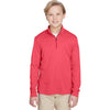 Team 365 Youth Sport Red Heather Zone Sonic Heather Performance Quarter-Zip