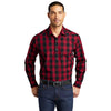 Port Authority Men's Rich Red Everyday Plaid Shirt