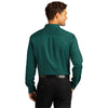 Port Authority Men's Marine Green Long Sleeve SuperPro React Twill Shirt