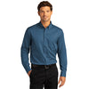 Port Authority Men's Regatta Blue Long Sleeve SuperPro React Twill Shirt