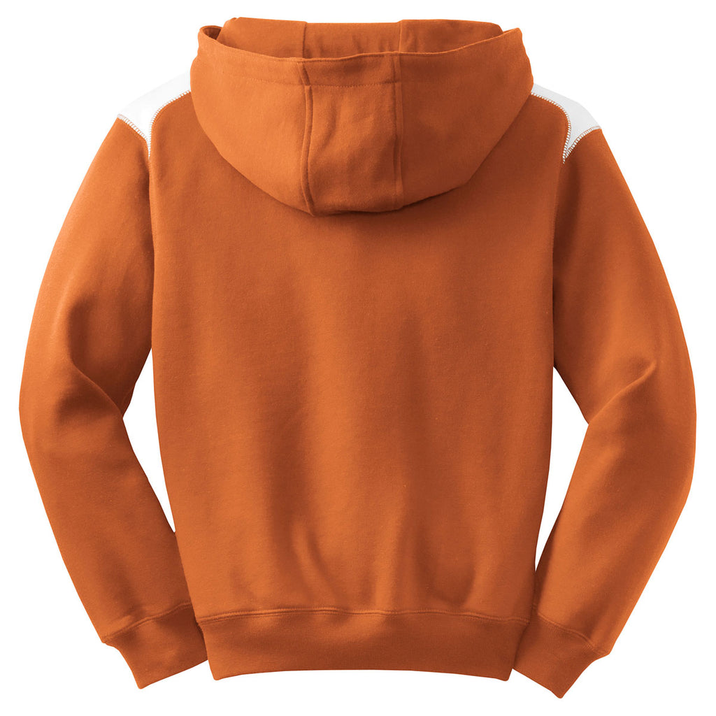 Sport-Tek Youth Texas Orange Pullover Hooded Sweatshirt with Contrast Color