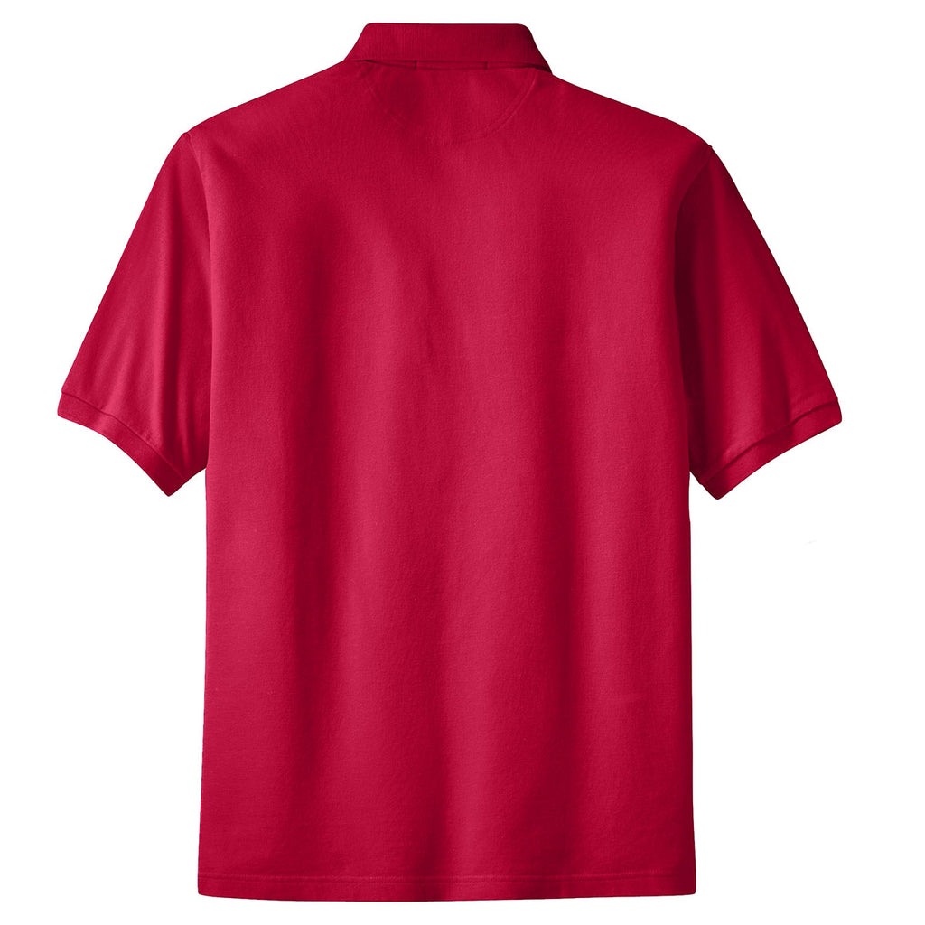 Port Authority Youth Red Pique Knit Polo
