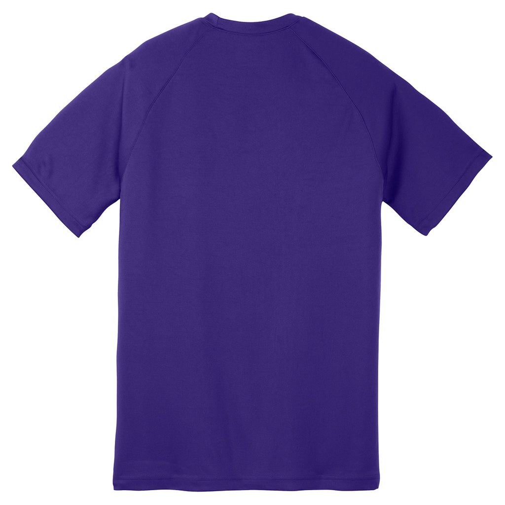 Sport-Tek Youth Purple Dry Zone Raglan T-Shirt