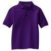 Port Authority Youth Purple Silk Touch Polo