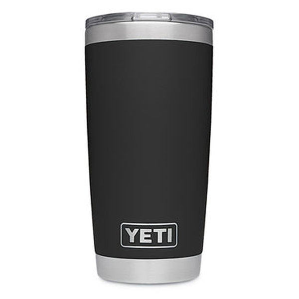 YETI Rambler 20 oz Tumbler Black | Custom Black YETI Tumbler | Merch