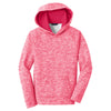 Sport-Tek Youth Power Pink Electric Heather PosiCharge Fleece Hooded Pullover