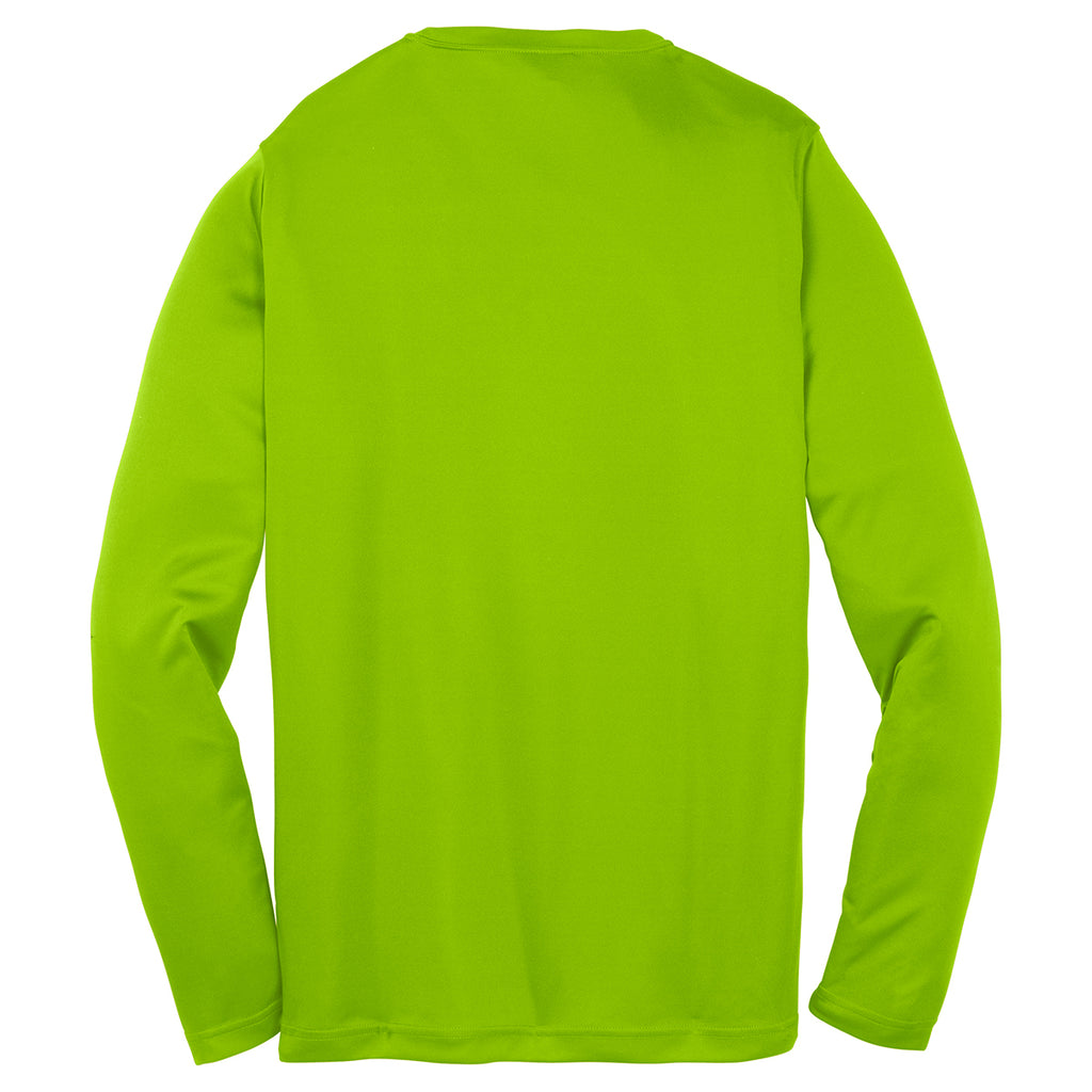 Sport-Tek Youth Lime Shock Long Sleeve PosiCharge Competitor Tee