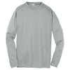 Sport-Tek Youth Silver Long Sleeve PosiCharge Competitor Tee
