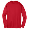 Sport-Tek Youth True Red Long Sleeve PosiCharge Competitor Tee