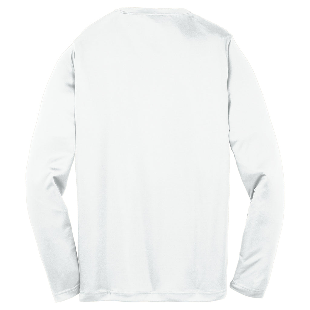 Sport-Tek Youth White Long Sleeve PosiCharge Competitor Tee