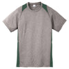 Sport-Tek Youth Vintage Heather/ Forest Green Heather Colorblock Contender Tee