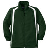 Sport-Tek Youth Forest Green/White Colorblock Raglan Jacket